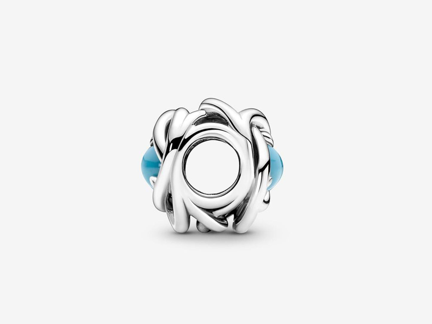December Turquoise Blue Eternity Circle Charm