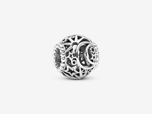 Openwork Sun, Stars & Moon Charm