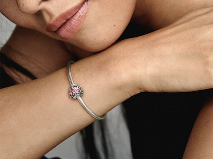 Cherry Blossom Heart Charm