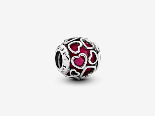 Cherry Blossom Heart Charm