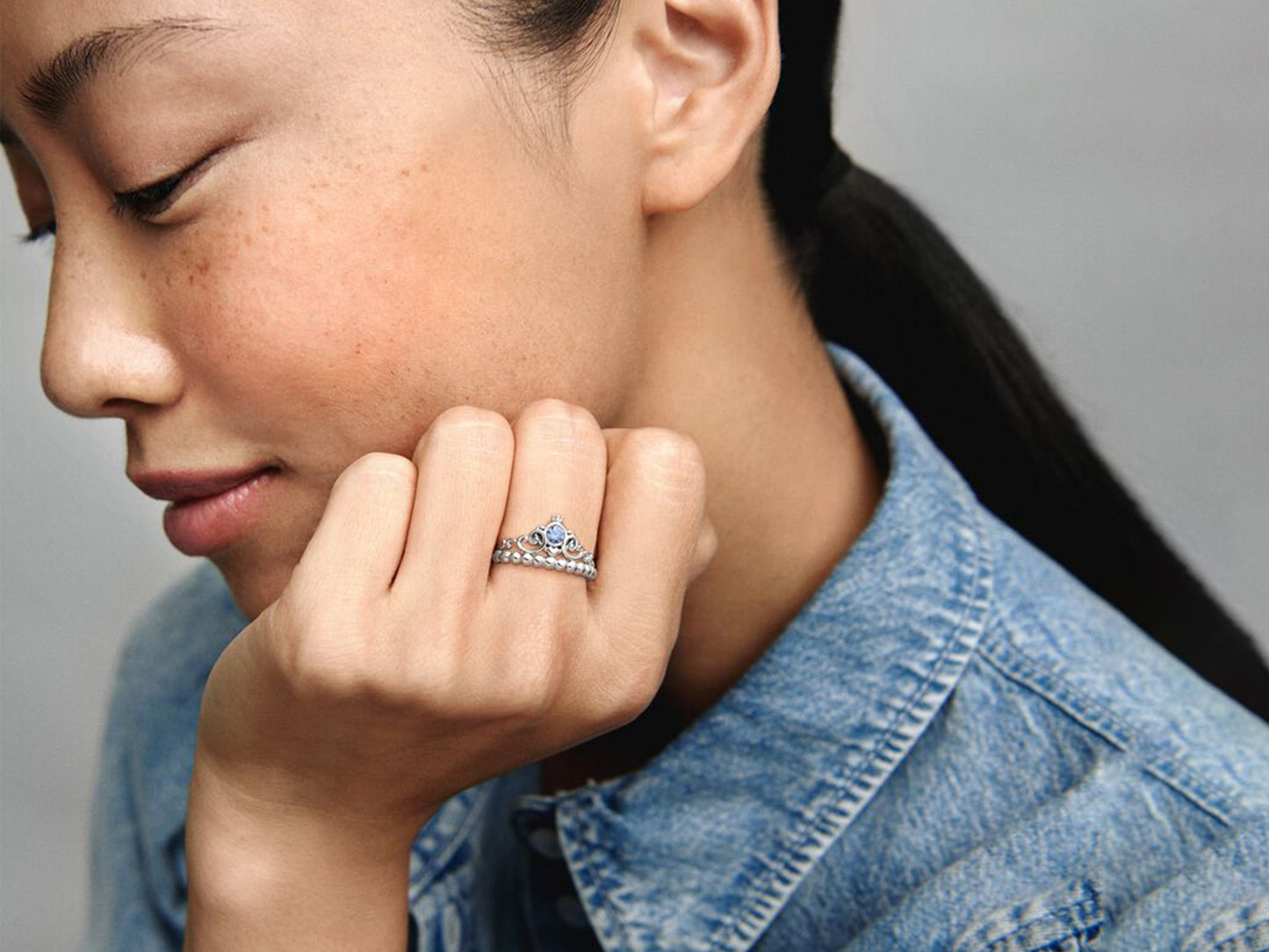 Cinderella's Blue Crown Ring