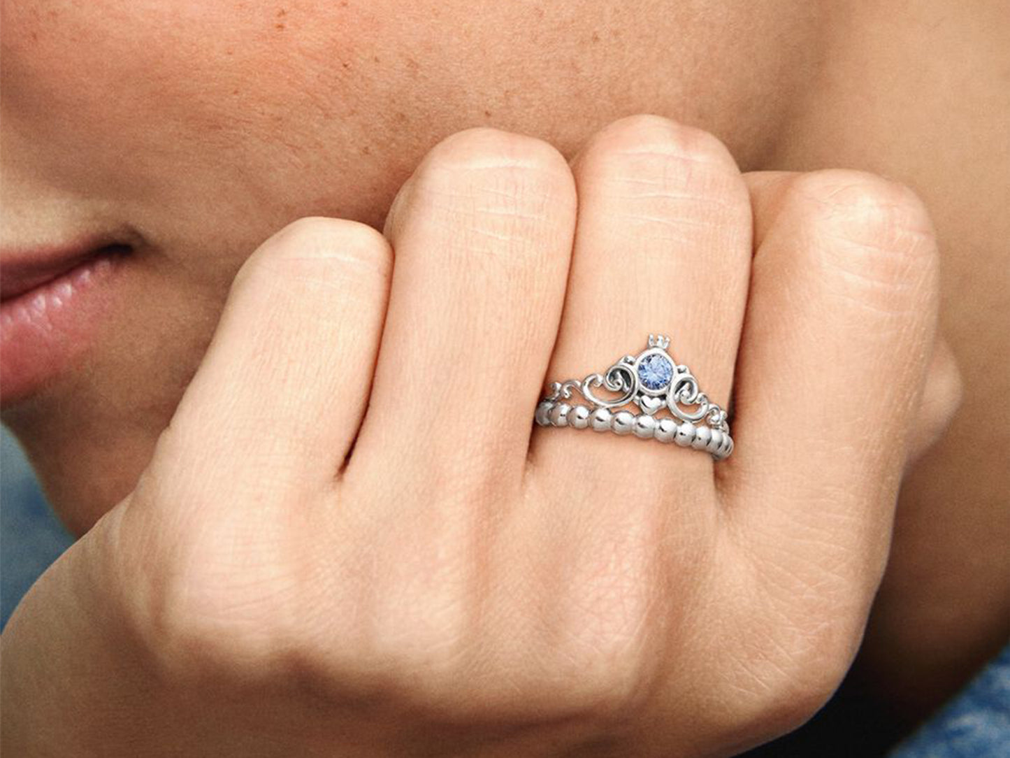 Cinderella's Blue Crown Ring
