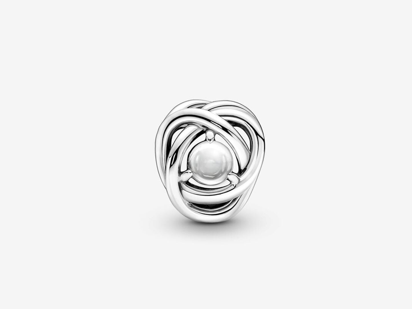 April Clear Eternity Circle Charm