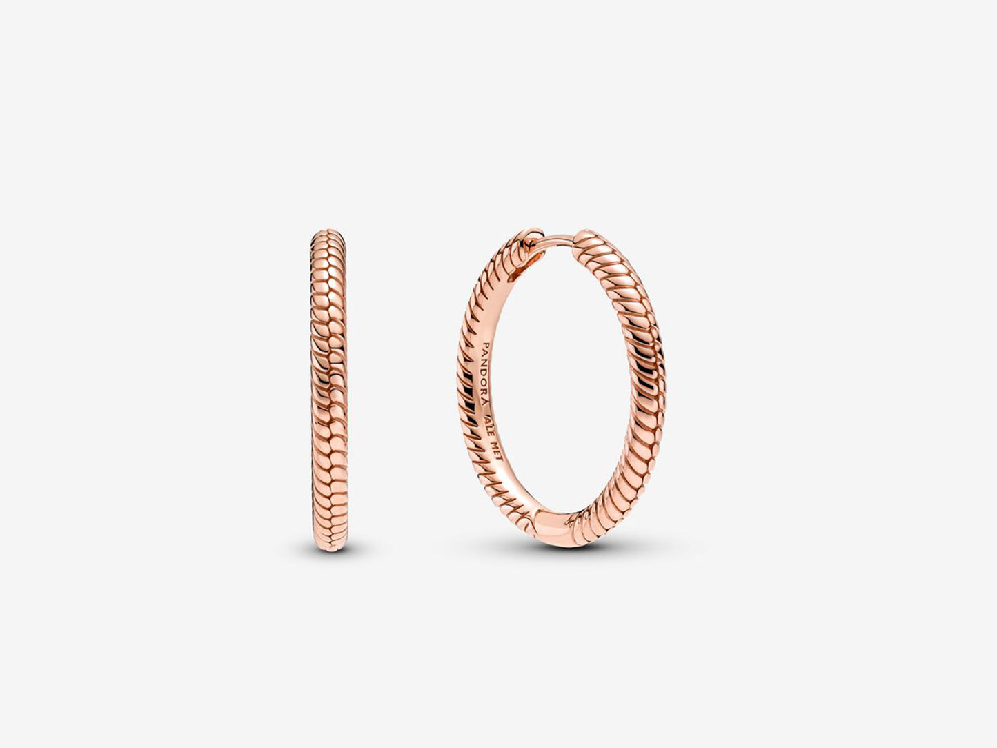 Copper-Silver Serpent Hoop Earrings