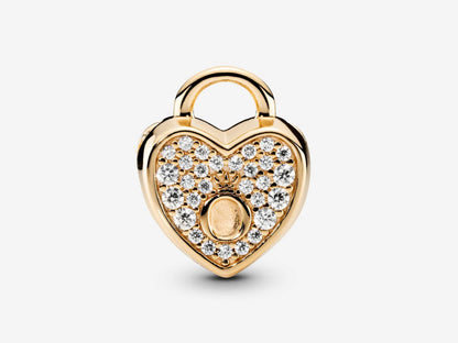 Crown Letter O Lock Charm