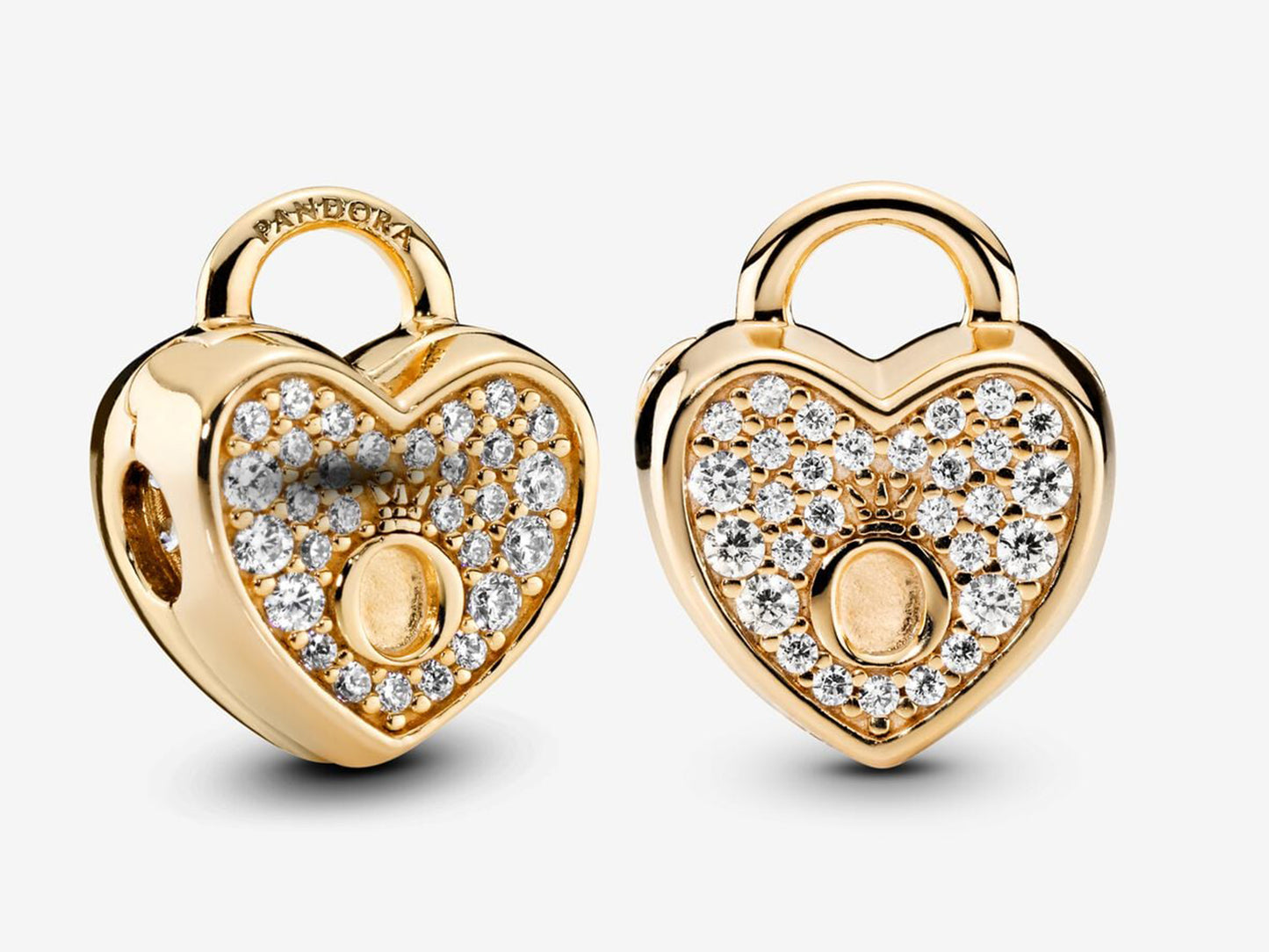 Crown Letter O Lock Charm