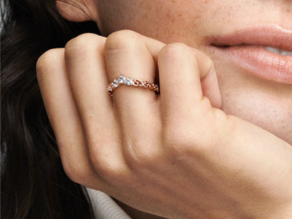 Regal Swirl Tiara Ring