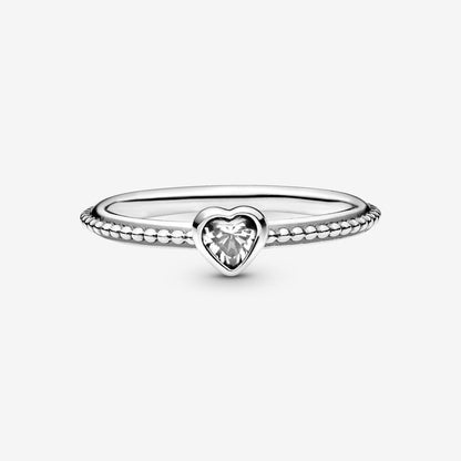 Crystal Love Bead Ring