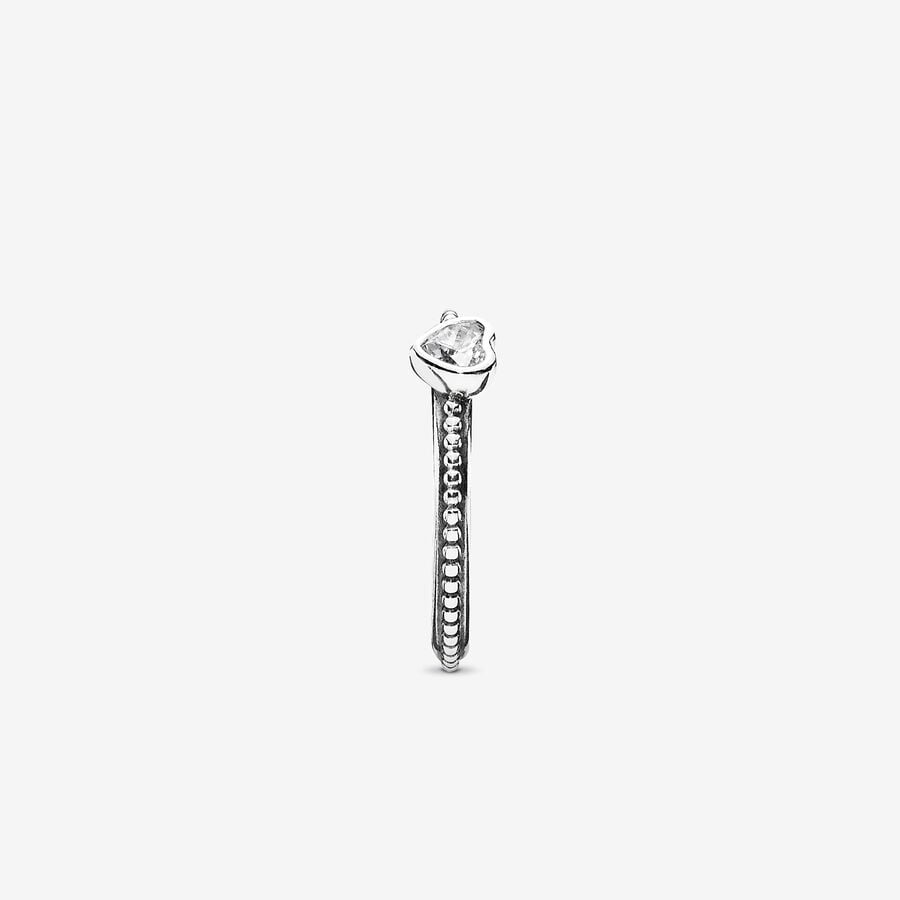 Crystal Love Bead Ring