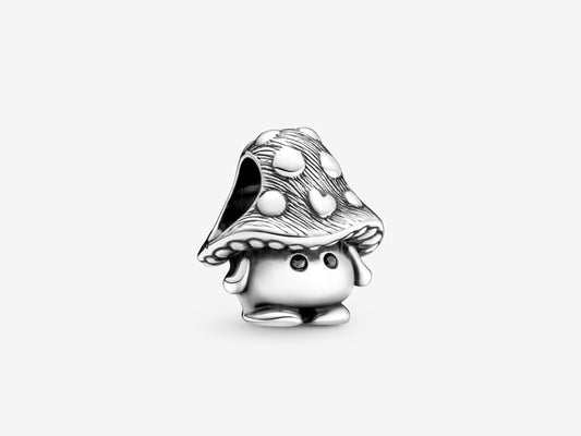 Cute Mushroom Sterling Silver Charm