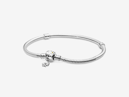 Daisy Flower Clasp Snake Chain Bracelet