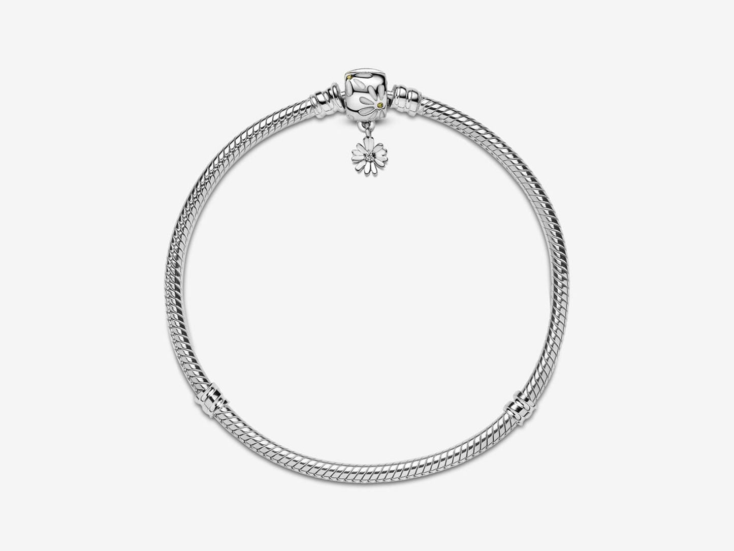Daisy Flower Clasp Snake Chain Bracelet