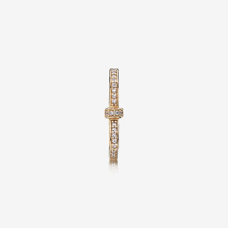 Dazzling Bow Gold Ring