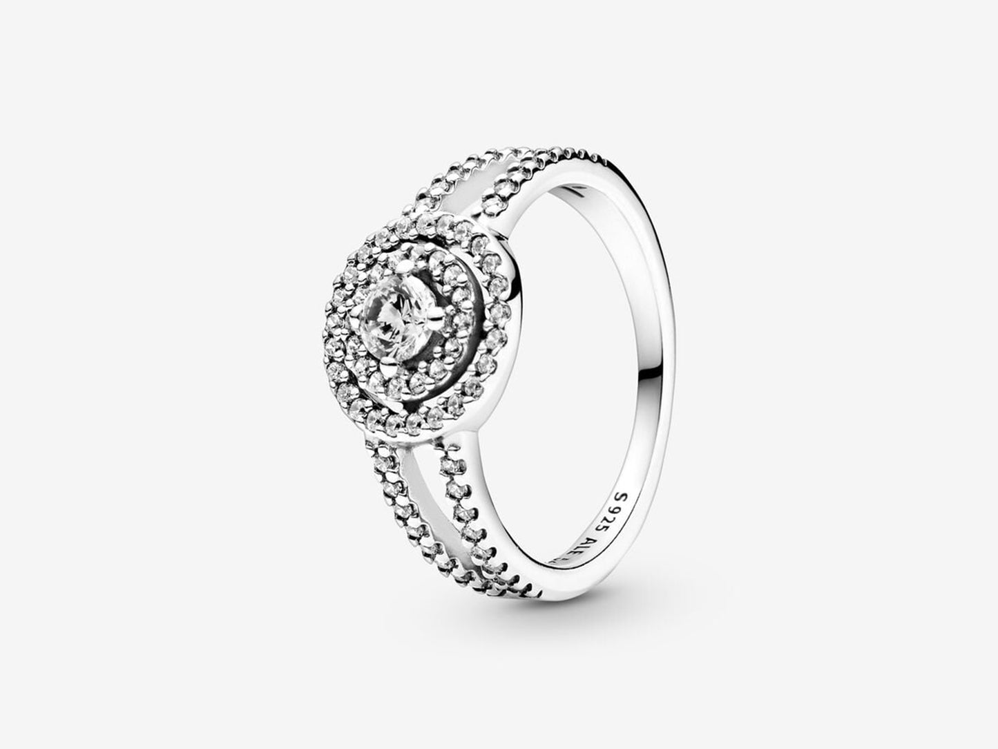 Sparkling Double Halo Ring