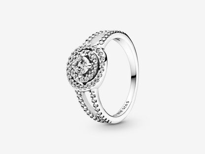 Sparkling Double Halo Ring