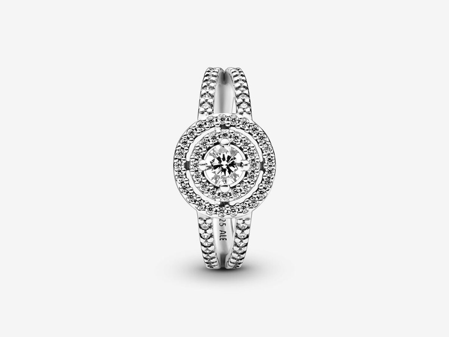 Sparkling Double Halo Ring