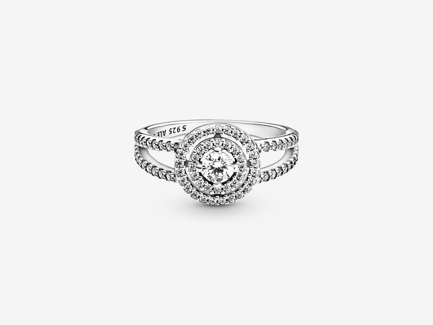 Sparkling Double Halo Ring