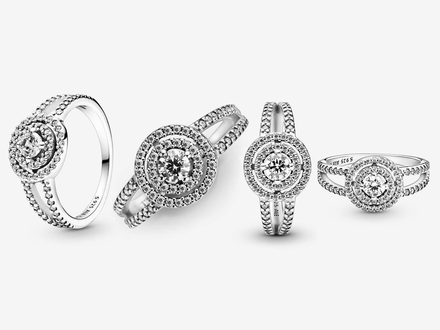 Sparkling Double Halo Ring