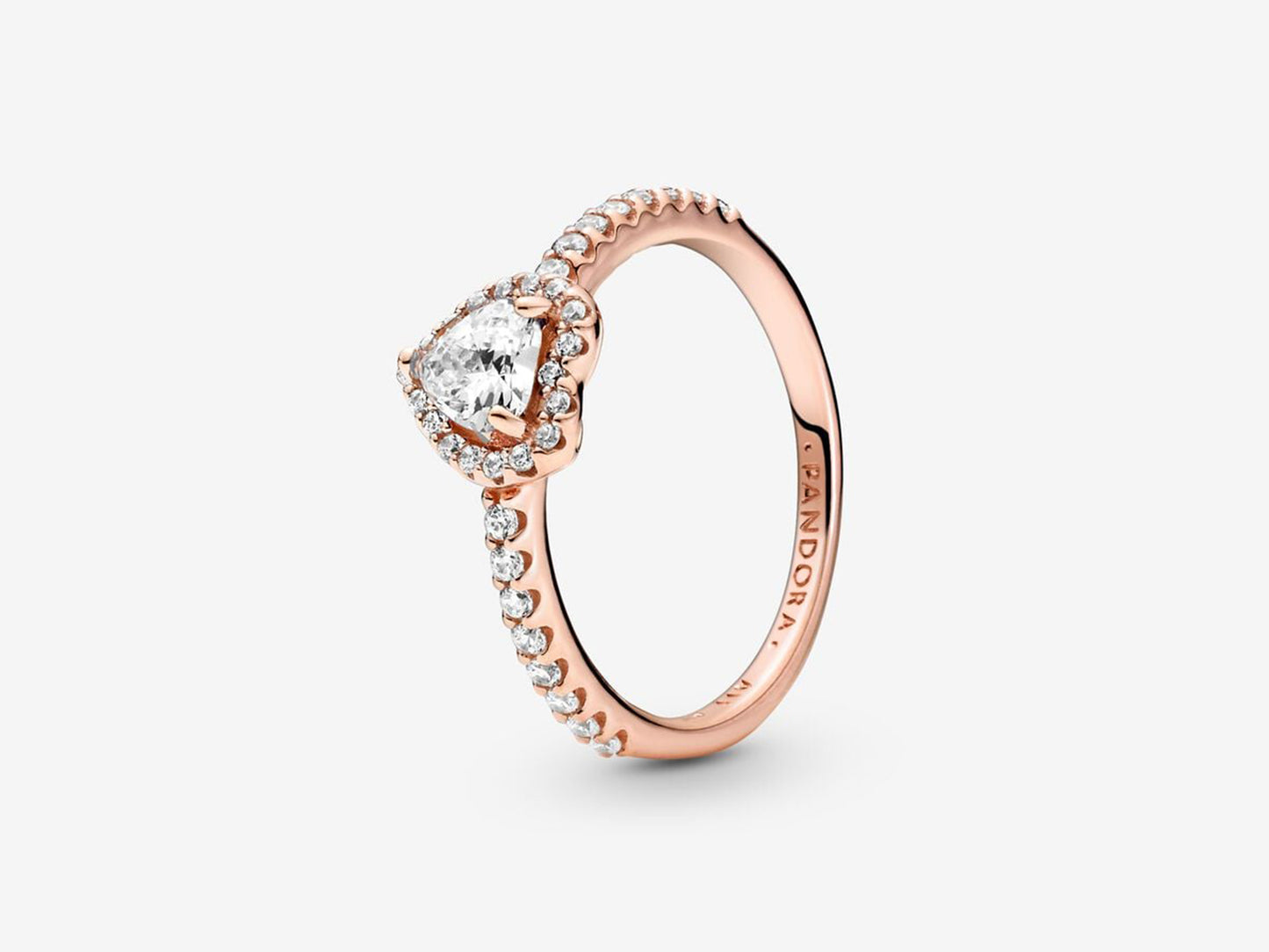 Sparkling Elevated Heart Ring
