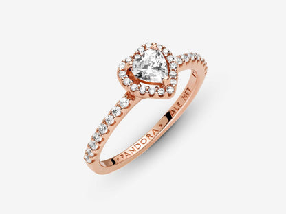 Sparkling Elevated Heart Ring
