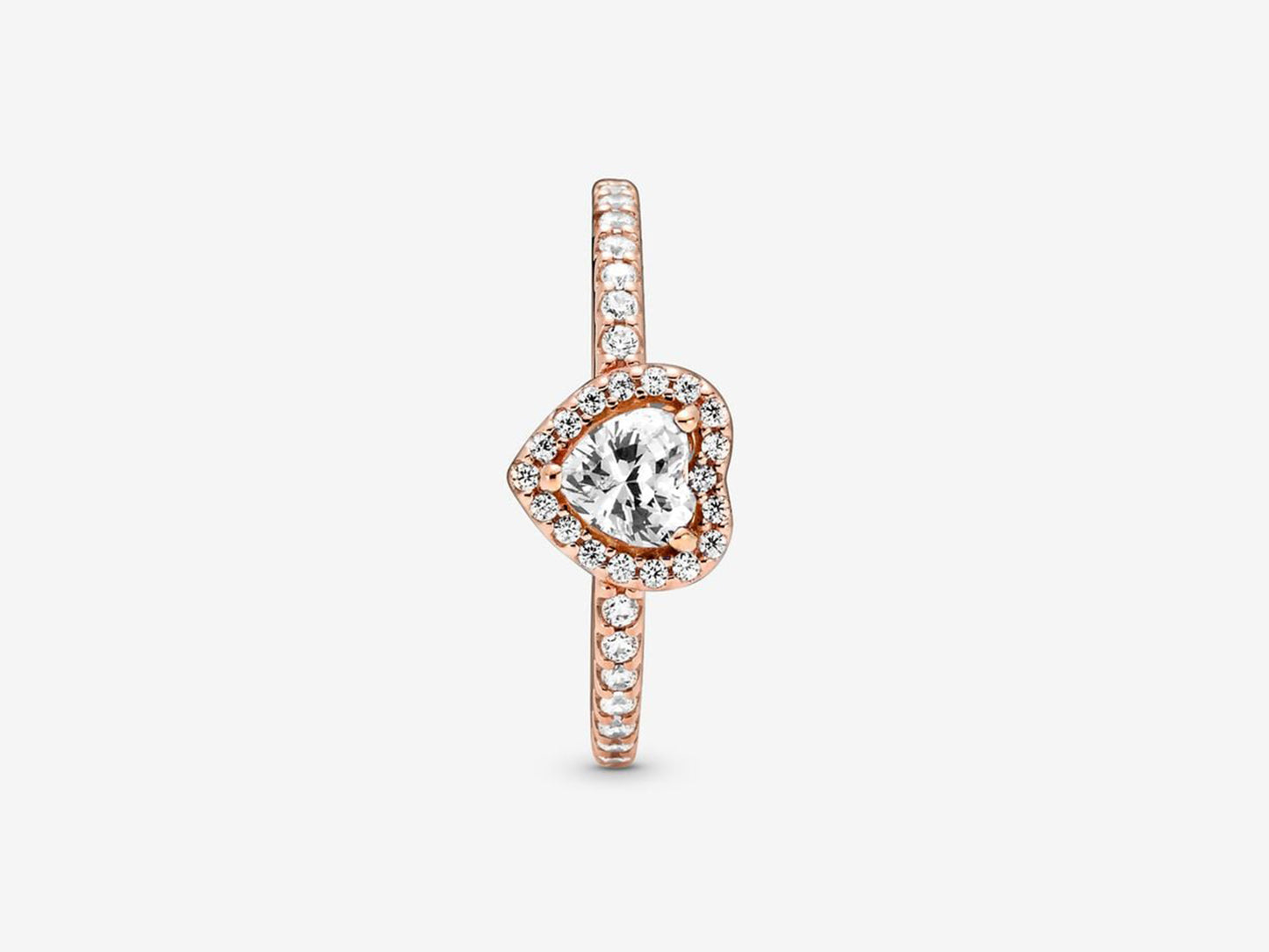 Sparkling Elevated Heart Ring