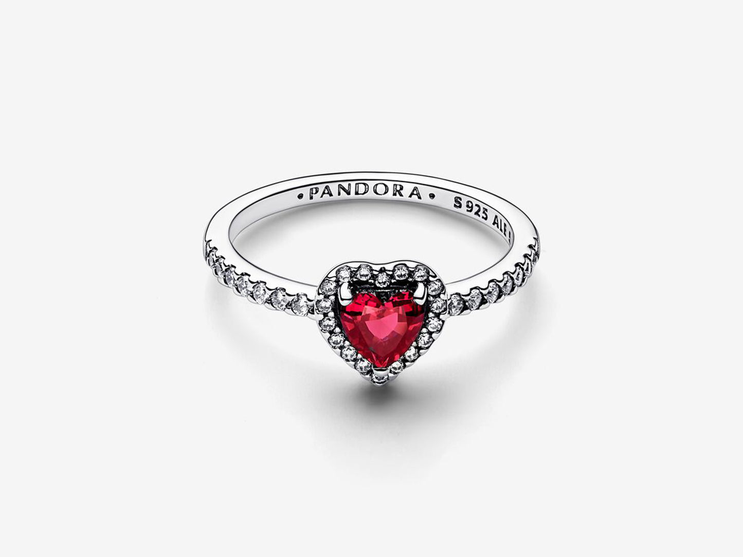 Elevated Red Heart Ring