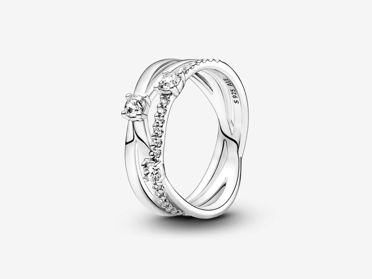 Sparkling Triple Band Ring