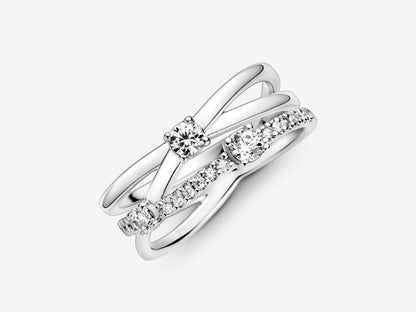 Sparkling Triple Band Ring