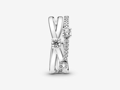 Sparkling Triple Band Ring