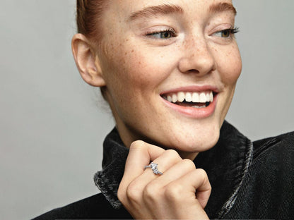 Double Heart Sparkling Ring