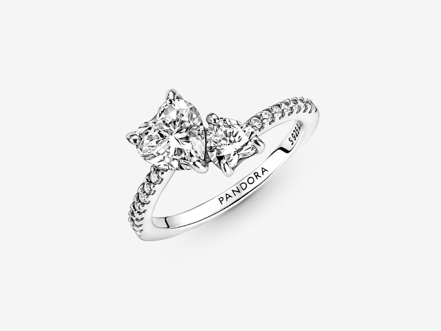 Double Heart Sparkling Ring