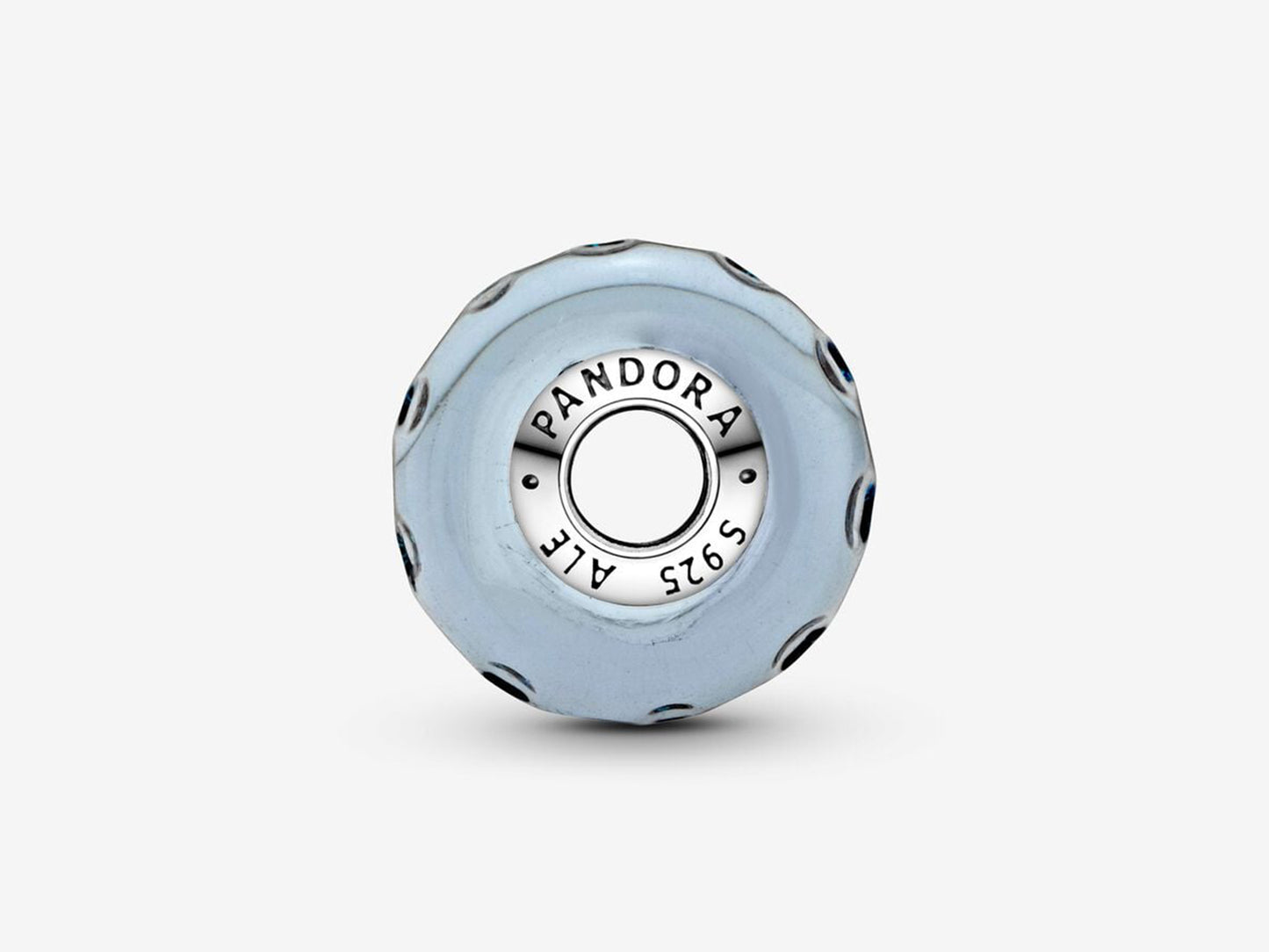 Wavy Dark Blue Murano Glass Ocean Charm