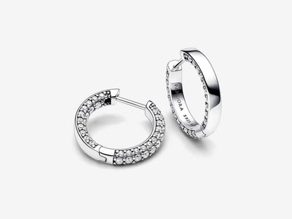 Timeless Pavé Single-row Hoop Earrings