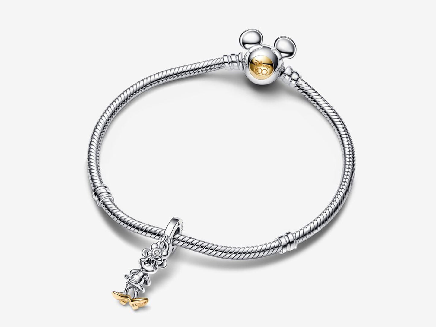 Disney 100th Anniversary Minnie Mouse Lab-grown Diamond Dangle Charm