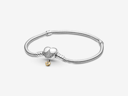 Disney Princess Pandora Moments Heart Snake Chain Bracelet