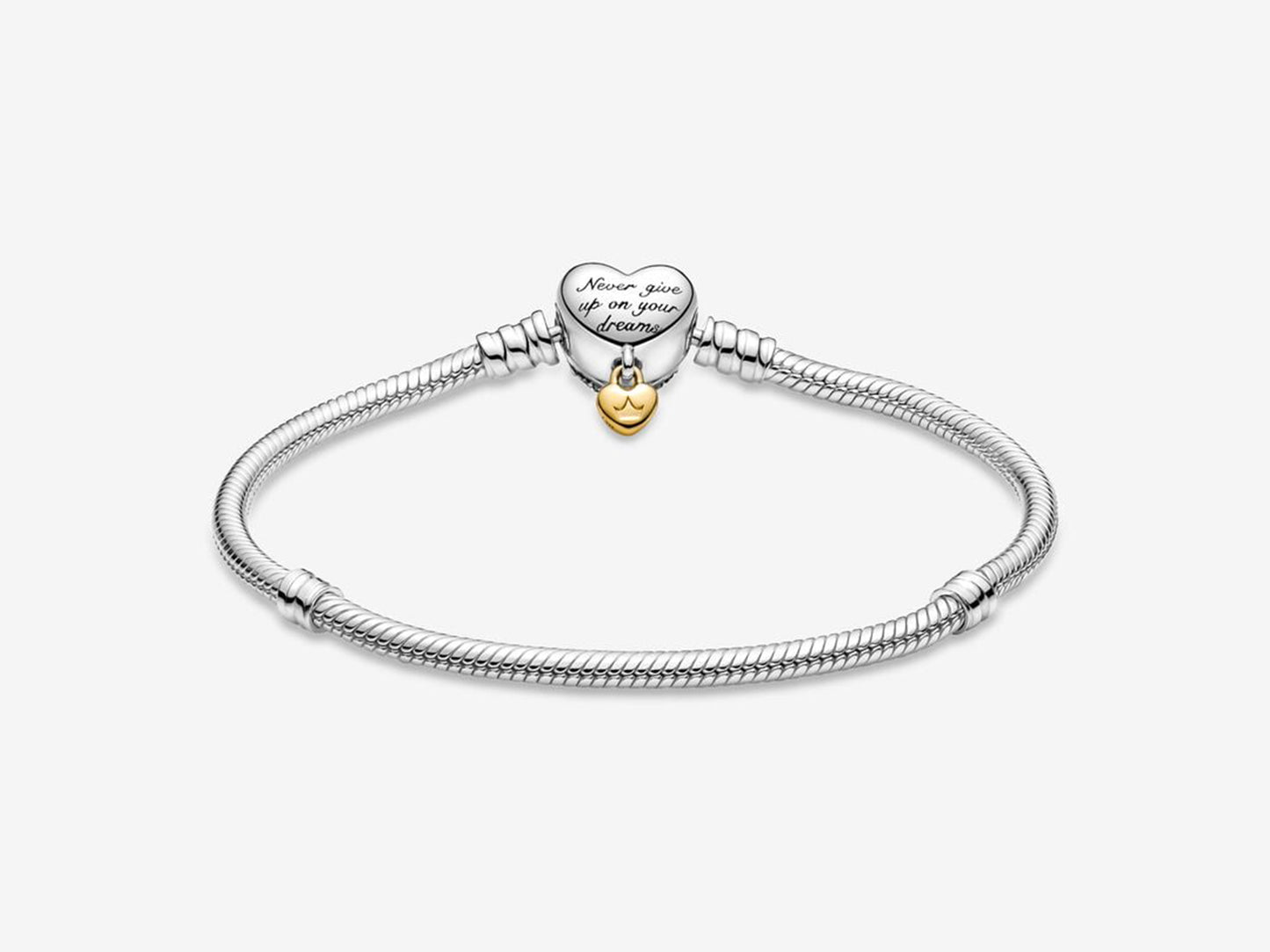 Disney Princess Pandora Moments Heart Snake Chain Bracelet