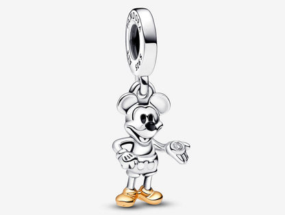 Disney 100th Anniversary Mickey Mouse Lab-grown Diamond Dangle Charm