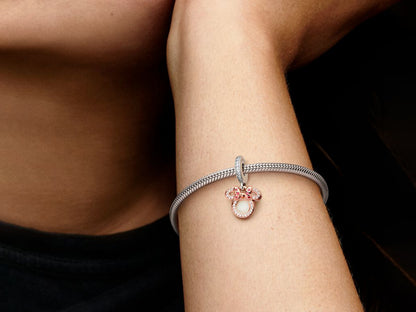 Disney Minnie Mouse Silhouette Double Dangle Charm