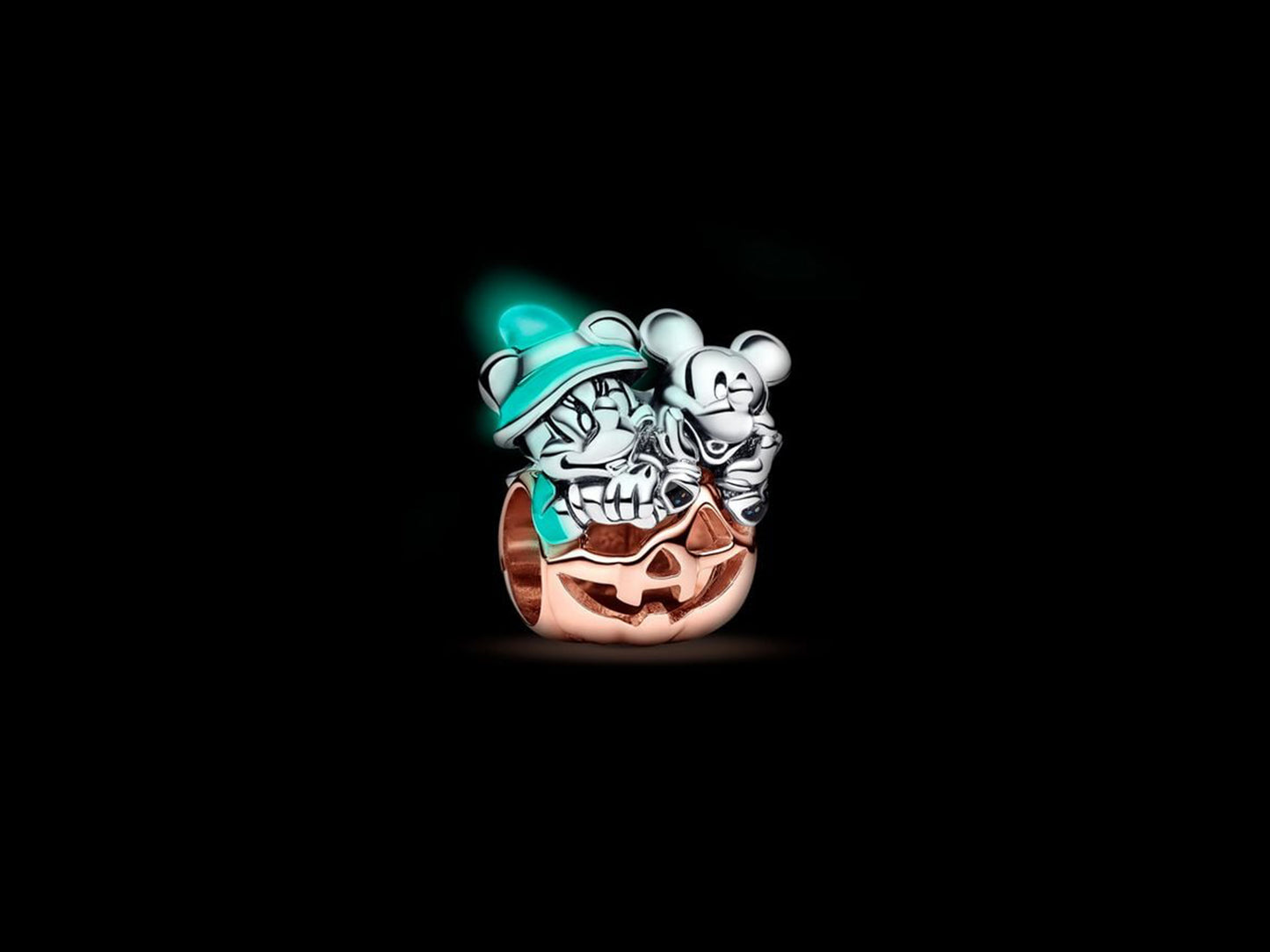 Disney Mickey Mouse & Minnie Mouse Halloween Pumpkin Charm