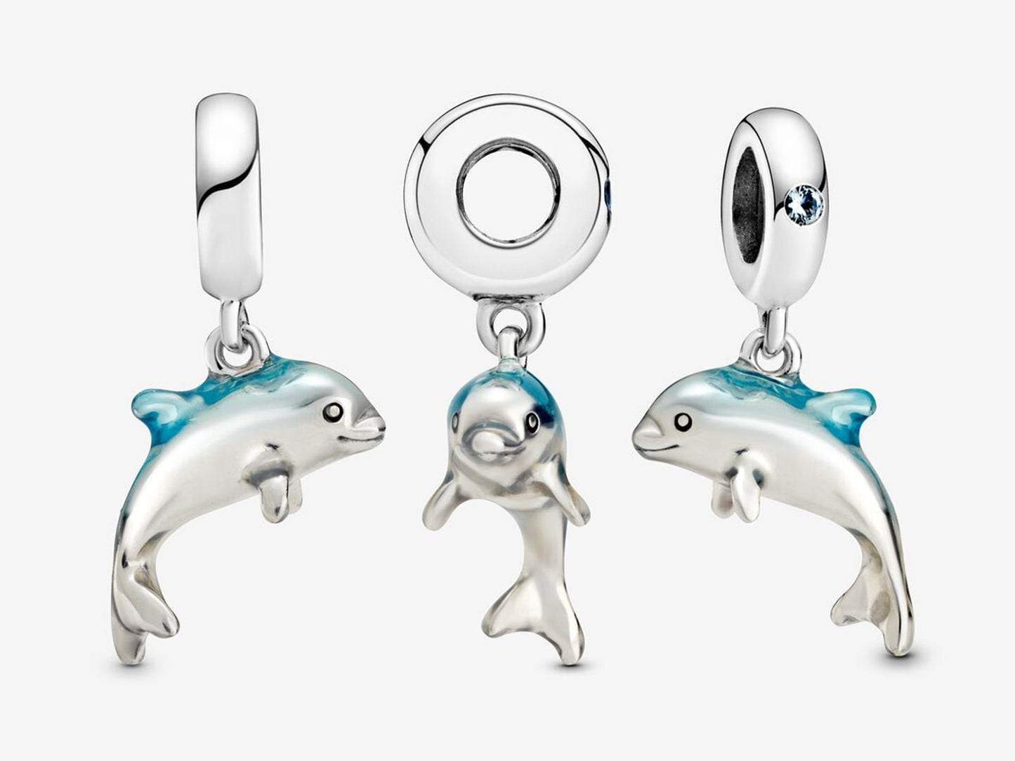 Shimmering Dolphin Dangle Charm