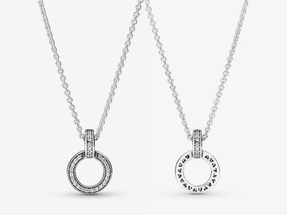 Double Circle Pendant & Necklace