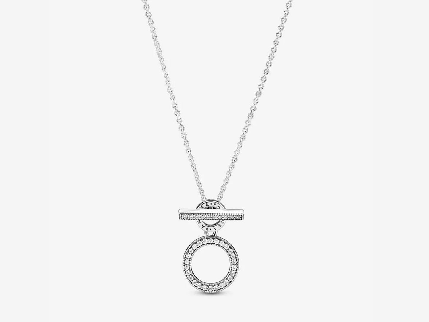 Double Circle T-Clasp Necklace