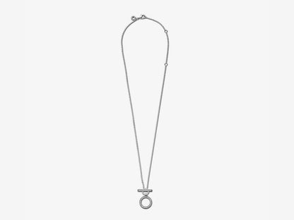 Double Circle T-Clasp Necklace