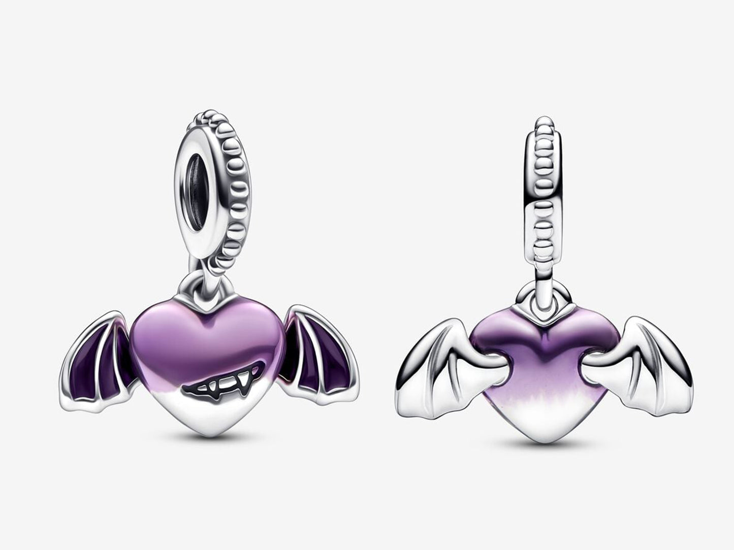 Vampire Winged Heart Dangle Charm