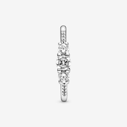 Clear Three-Stone Ring