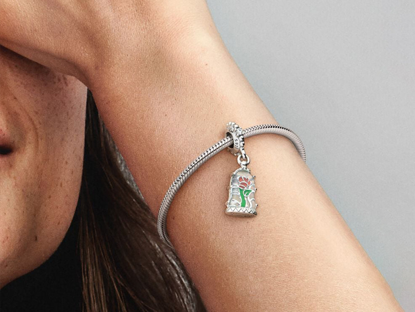 Disney Beauty and the Beast Enchanted Rose Dangle Charm