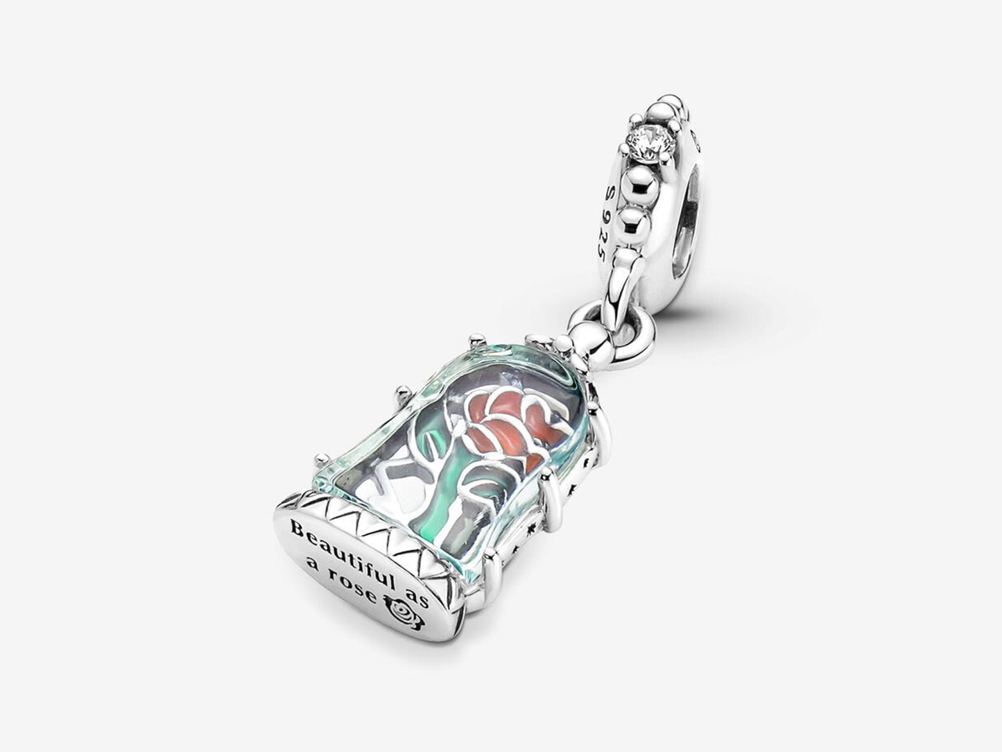 Disney Beauty and the Beast Enchanted Rose Dangle Charm