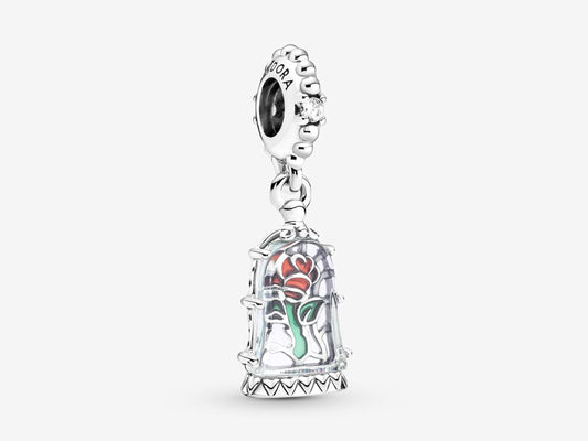Disney Beauty and the Beast Enchanted Rose Dangle Charm