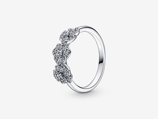 Enchanting Tri-Color Pansy Ring