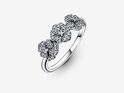 Enchanting Tri-Color Pansy Ring